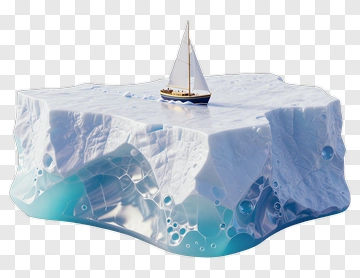 Sailboat On Iceberg PNG
