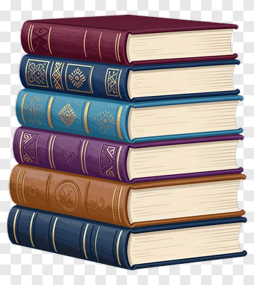 Stack Of Colorful Books PNG