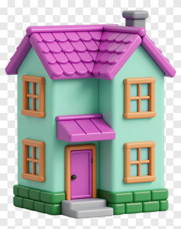 Colorful Toy House PNG