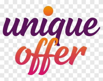 Unique Offer Text Design PNG