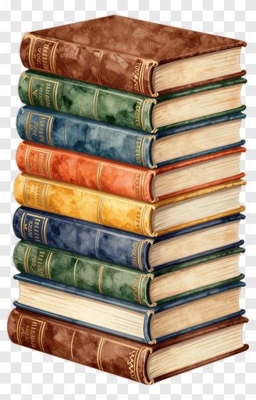 Stack Of Colorful Books PNG