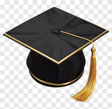 Graduation Cap With Gold Tassel PNG
