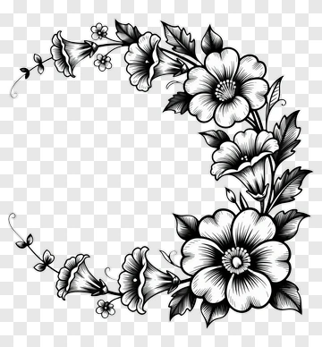 Floral Border Design PNG
