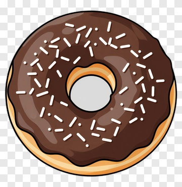 Chocolate Donut With Sprinkles PNG