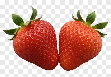 Pair Of Fresh Strawberries PNG