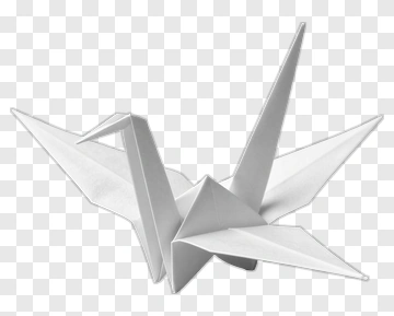 White Origami Crane PNG