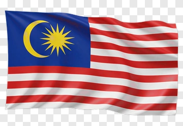 Malaysian Flag Waving In The Wind PNG