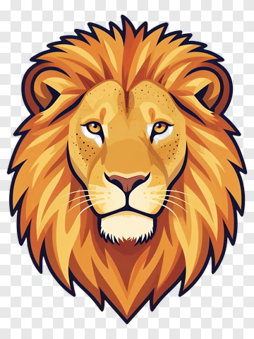 Cartoon Lion Head PNG