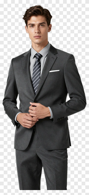 Businessman In A Gray Suit PNG