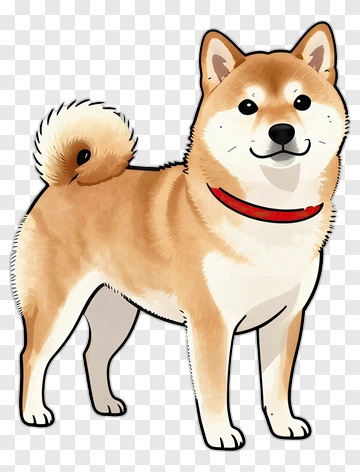 Cartoon Shiba Inu Dog PNG