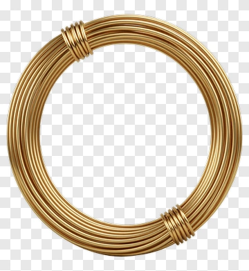 Golden Wire Decorative Circle PNG