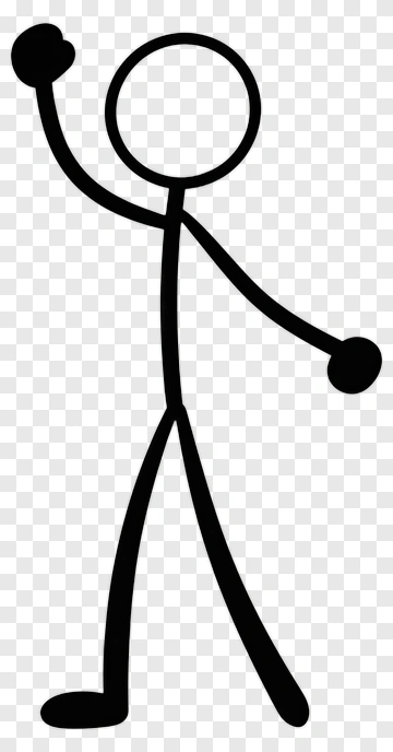Stick Figure Gesturing Happily PNG