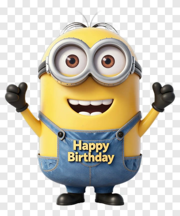 Happy Birthday Minion Character PNG
