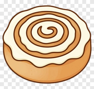 Cinnamon Roll With Creamy Icing PNG