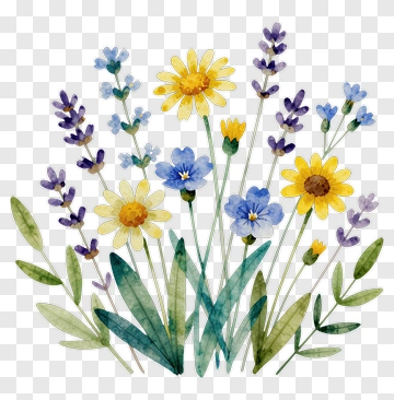 Watercolor Flower Bouquet PNG