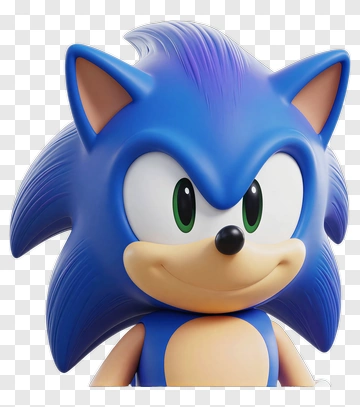 3D Blue Hedgehog Character PNG