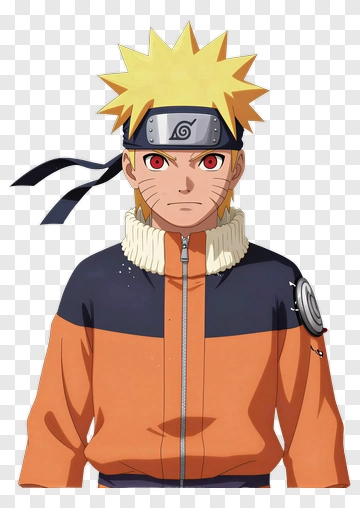 Anime Character With Orange Jacket And Headband PNG