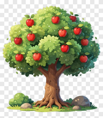 Colorful Apple Tree PNG