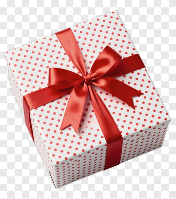 Gift Box With Red Ribbon PNG