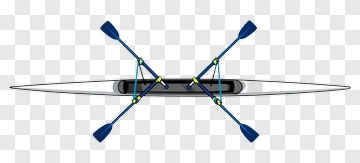 Rowing Boat With Oars PNG