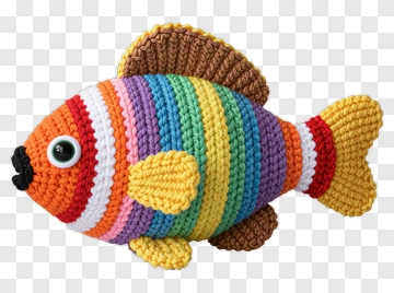 Colorful Crochet Fish PNG