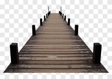 Wooden Dock Leading Into Water PNG