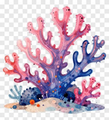 Colorful Coral Reef PNG