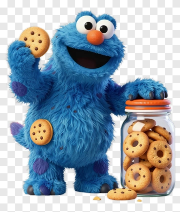 Cartoon Monster Holding A Cookie Jar PNG