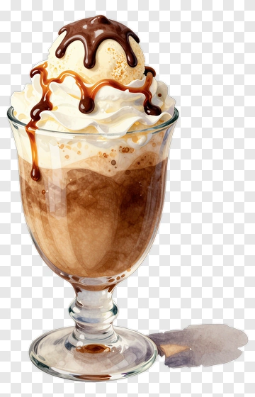 Chocolate Sundae With Whipped Cream PNG