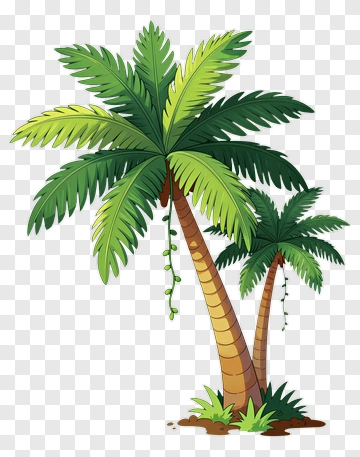 Cartoon Palm Trees PNG