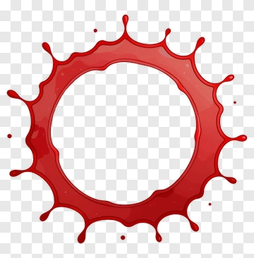 Red Splash Circle PNG