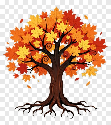 Colorful Autumn Tree PNG