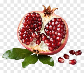 Fresh Pomegranate Half With Seeds PNG