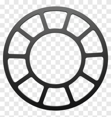 Black Film Reel Circular Design PNG