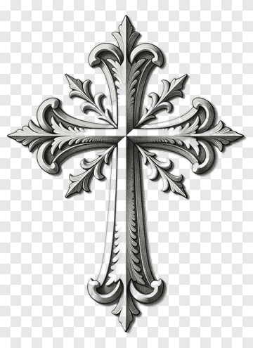 Ornate Decorative Cross PNG