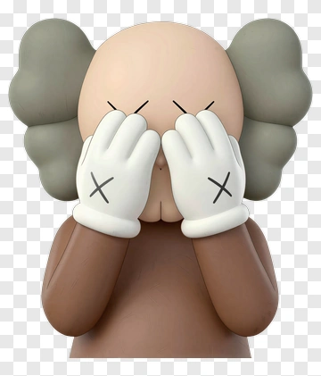 Cartoon Character Covering Face PNG