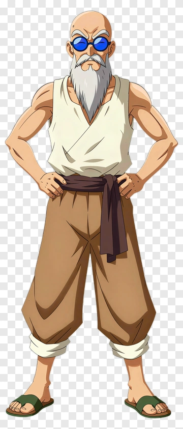 Cartoon Martial Arts Master PNG