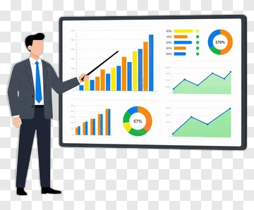 Businessman Presenting Data On A Chart PNG