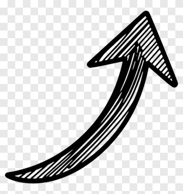 Hand-Drawn Arrow Pointing Upward PNG