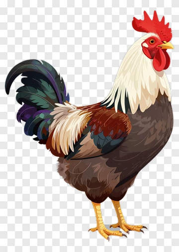 Colorful Rooster PNG