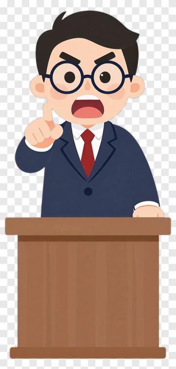 Cartoon Teacher Pointing At Students PNG