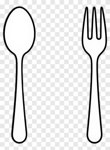 Spoon And Fork Outline PNG