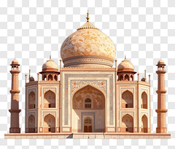 Taj Mahal Architectural Structure PNG