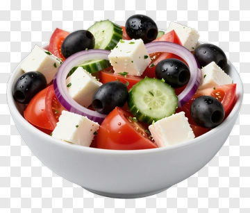 Fresh Salad With Tomatoes, Cucumbers, And Feta Cheese PNG