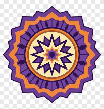 Colorful Geometric Mandala Design PNG