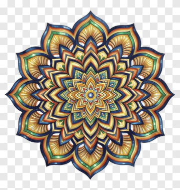 Colorful Mandala Design PNG