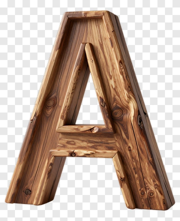 Wooden Letter A PNG