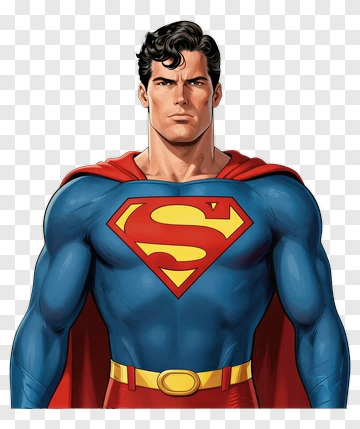 Superman Character Illustration PNG