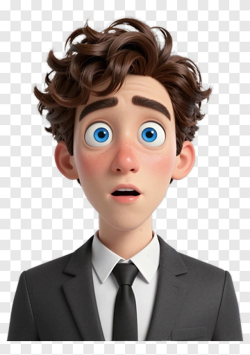 Surprised Young Man In A Suit PNG