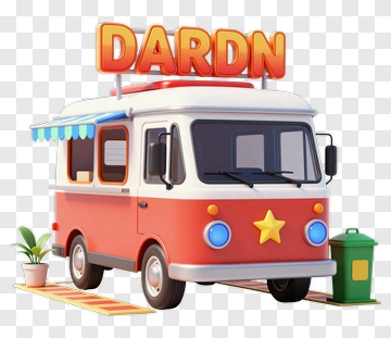 Food Truck With Dardn Sign PNG